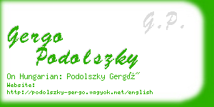 gergo podolszky business card